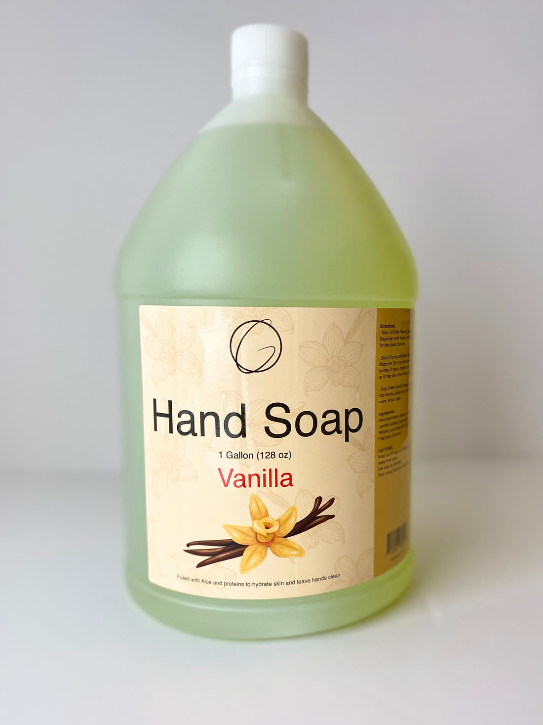 Bulk hand soap for businesses in Barrie, Ontario, Canada with eco-friendly packaging and vanilla scent