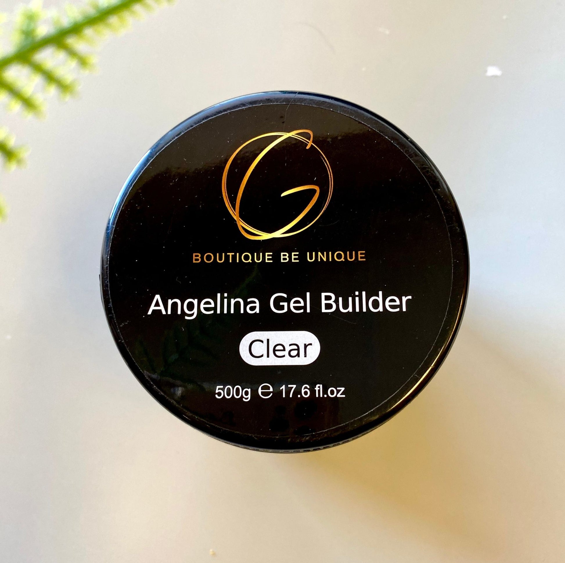 Angelina Clear Hard Builder Gel 100g Refill Jar for professional nail extensions and overlays