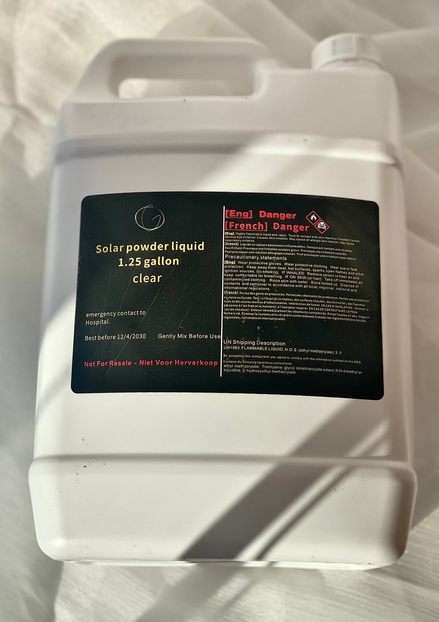Regular Liquid Monomer 1.25 Gallon – High-Quality Acrylic Nail Solution | Gold Nail & Beauty Supply – Nail Store in Barrie, Ontario, Canada
