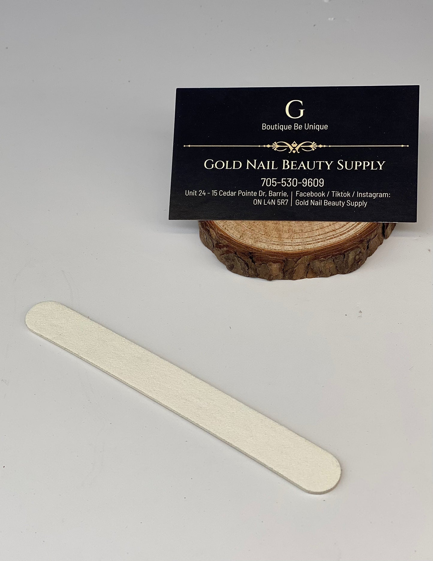 Mini White Nail File Gold Nail Supply