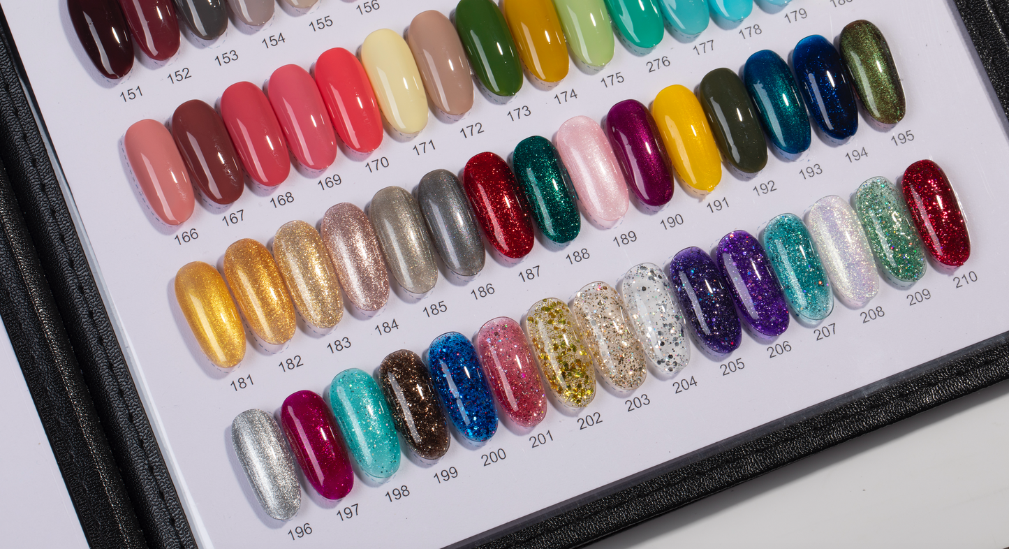 Matching Regular & Gel Polish 181 - 210 15ML – High-Quality Nail Polish Set for Professionals | Gold Nail & Beauty Supply – Affordable Nail Supply in Barrie, Ontario, Canada