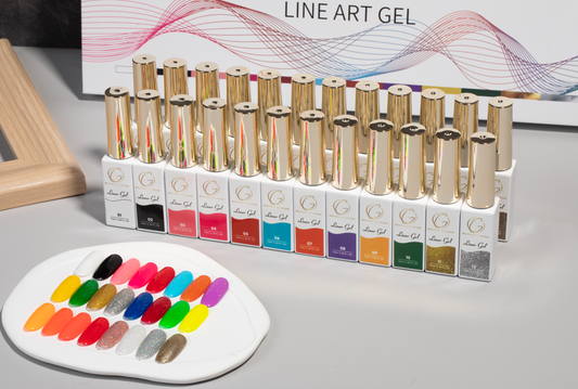 Set 24 Color Liner Art Gel / Gold Nail & Beauty Supply