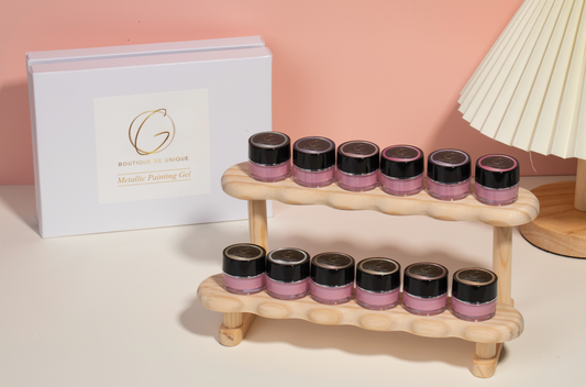 Set 12 Color Metallic Painting Gel  / Gold Nail & Beauty Supply