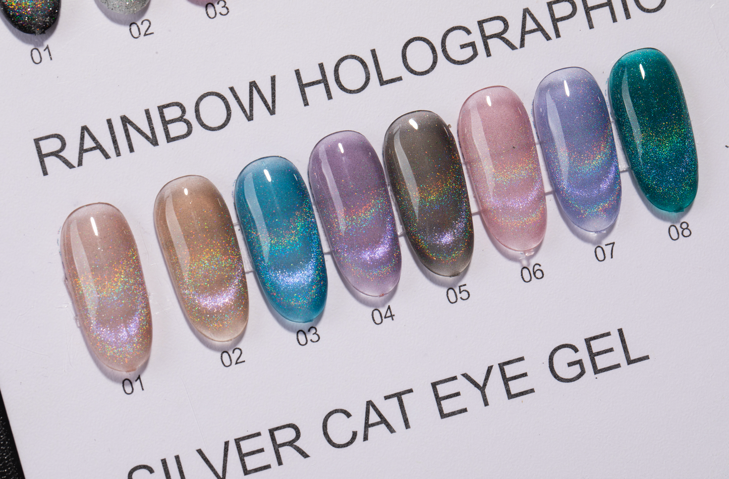 Rainbow Holographic Cat Eye Gel