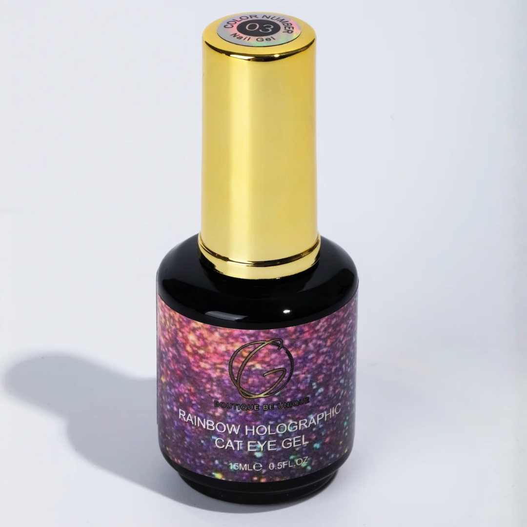 Rainbow Holographic Cat Eye Gel