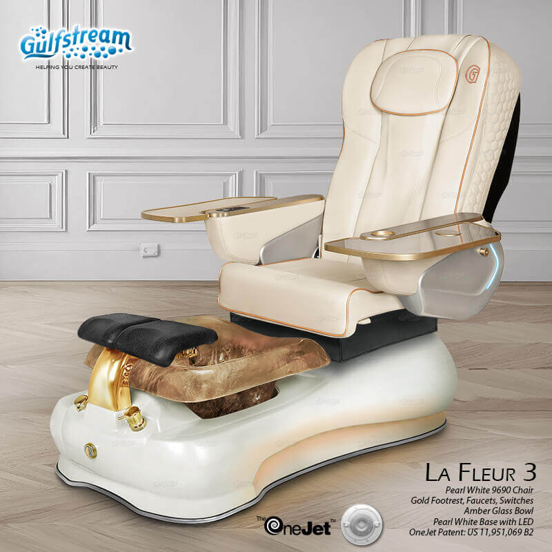 GULFSTREAM Pedicure Chair La Fleur 3 ID JET/9691 1 pcs  (PLEASE CALL 705-530-9609 TO ORDER )