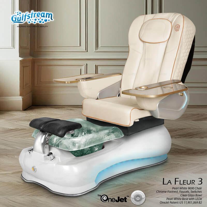 GULFSTREAM Pedicure Chair La Fleur 3 ID JET/9691 1 pcs  (PLEASE CALL 705-530-9609 TO ORDER )