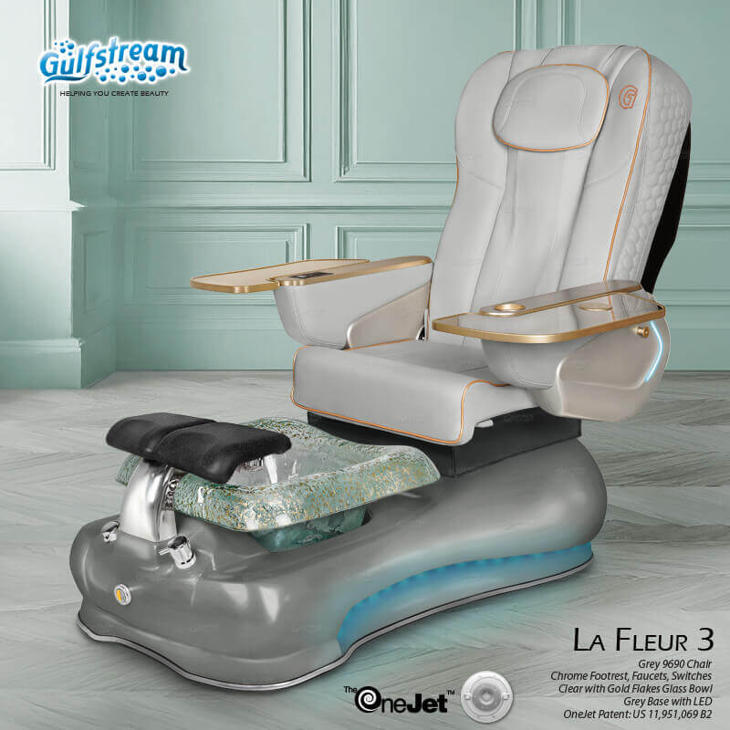 GULFSTREAM Pedicure Chair La Fleur 3 ID JET/9691 1 pcs  (PLEASE CALL 705-530-9609 TO ORDER )