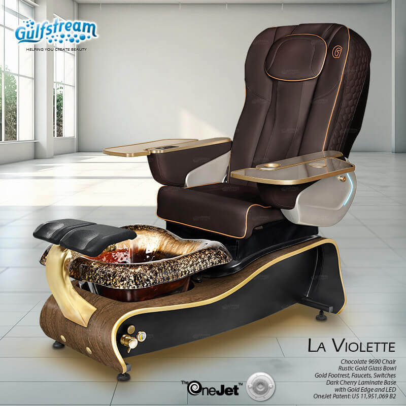 GULFSTREAM Pedicure Chair La Violette ID JET/9697 1 pcs (PLEASE CALL 705-530-9609 TO ORDER)