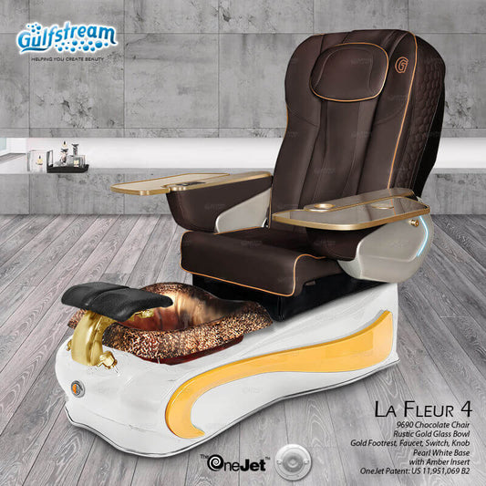 GULFSTREAM Pedicure Chair La Fleur 4 ID JET/9692 1 pcs  (PLEASE CALL 705-530-9609 TO ORDER )