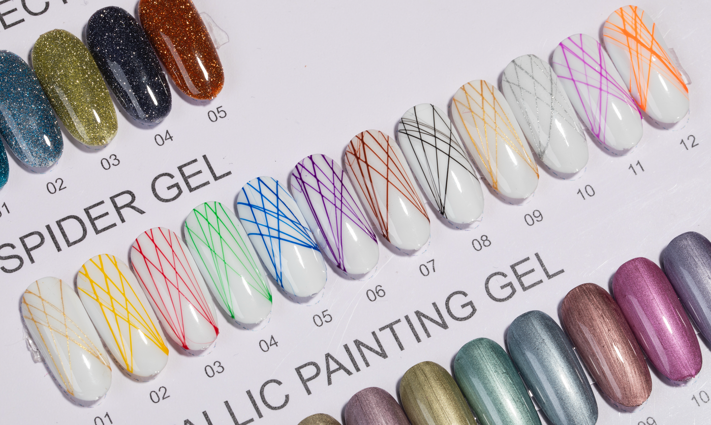 Set 12 Color Spider Gel / Gold Nail & Beauty Supply