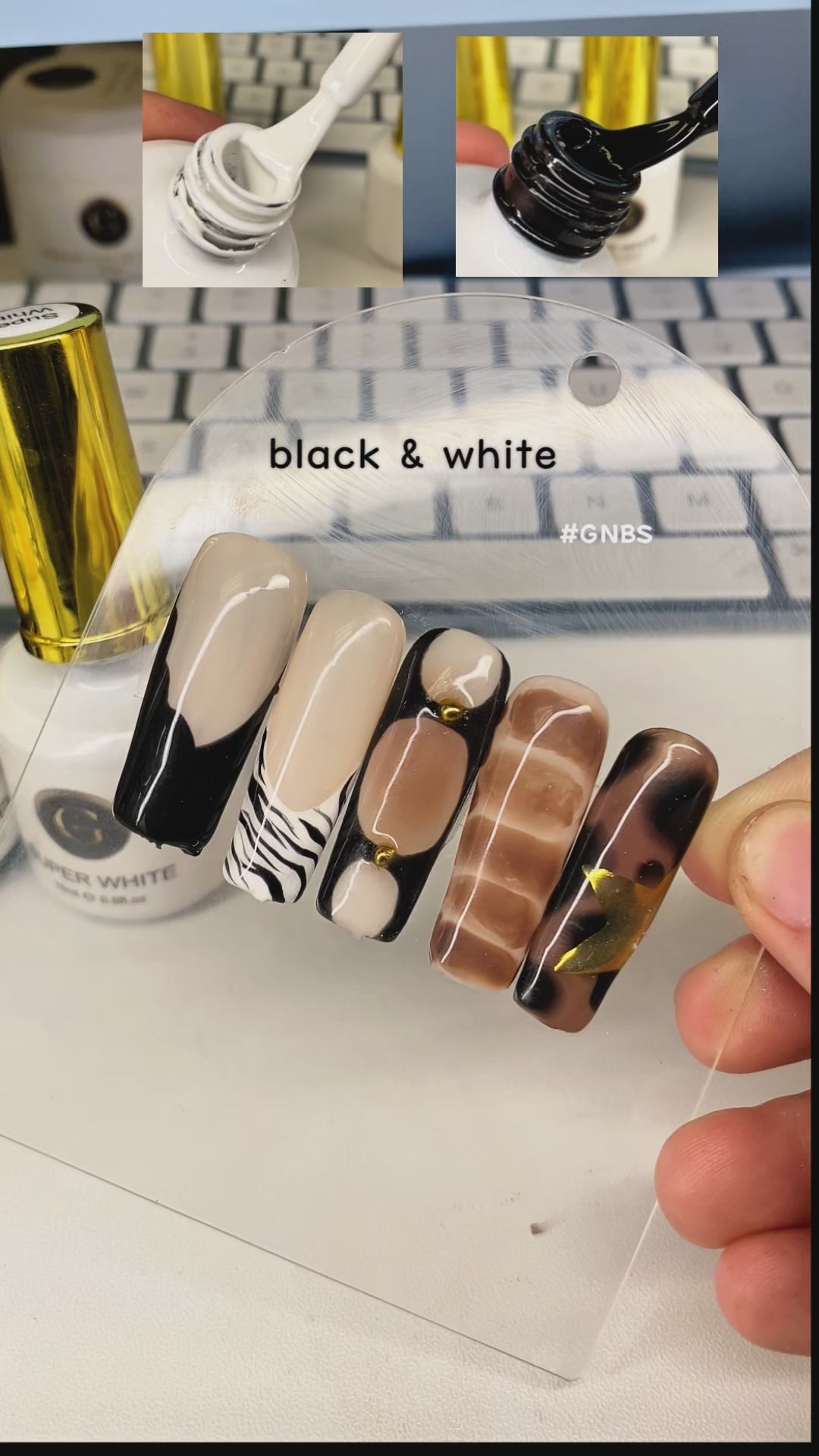 Supper black & White Gel polish Gold nail & Beauty supply, barrien, ontario